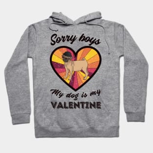 Sorry boys my dog is my Valentine - a retro vintage design Hoodie